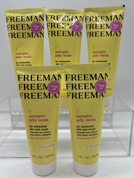 (5) Freeman Energize Jelly Facial Mask & Cleanser 3oz Restore Yuzu Lemon