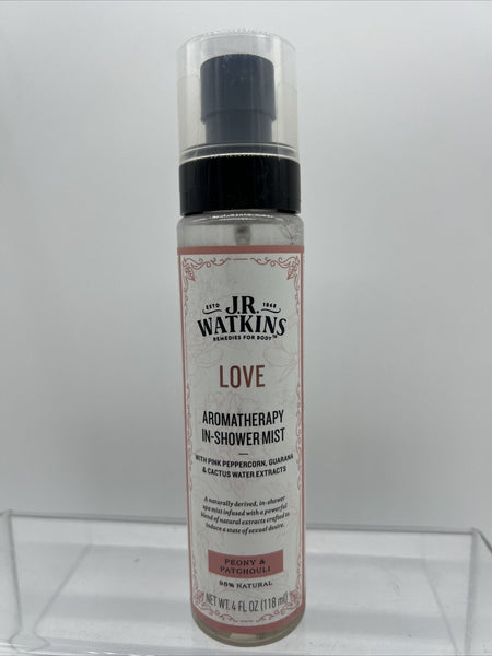 J.R. Watkins Love Aromatherapy in-Shower Mist Natural Peony & Patchouli 4 oz