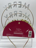 (2) Pack Party Light Up Antler Merry Christmas Novelty Headband Gold Couples