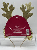 (4) Family Party Light Up Antler Merry Christmas Novelty Headband Gold Couples