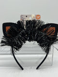 Scunci LIGHT UP Halloween Velvet Cat Ear Headband Black Glitter  COMBINE SHIP￼￼