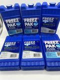 (6) Freez Pak Reusable Ice Pack Substitute Lifoam Refreezeble Cooler Small 6”