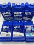 (6) Freez Pak Reusable Ice Pack Substitute Lifoam Refreezeble Cooler Small 6”