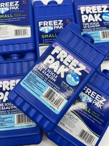 (12) Freez Pak Reusable Ice Substitute Lifoam Refreezeble Cooler Packs Small 6”