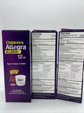 (3) Allegra Children's Liquid Non-Drowsy 12HR Allergy Relief BERRY 8oz 8/24-26