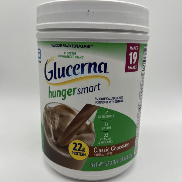 Glucerna Hunger Smart Snack Replacement Classic Chocolate  Powder 22.3 Oz
