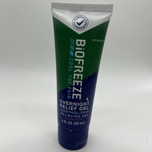 Biofreeze Menthol Overnight Pain Relieving Gel 3 OZ  Lavender Scent 6/25