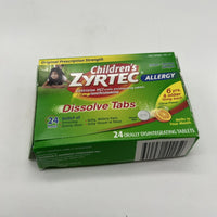 Zyrtec Children's 24HR Allergy Dissolve Tabs 10 mg Citrus 24 Tablets 9/25