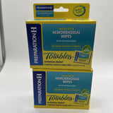 (2) Preparation H Flushable Medicated Hemorrhoid Wipes Max Strength Relief 1/26
