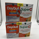 (2) Vicks DayQuil & Super C Convenience Pack Cough Cold Fly 52 Each 7/25