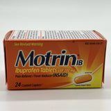 (3) Motrin Ibuprofen Tablets 200mg (NSAID) 24 Coated Caplets 72ttl 6/26