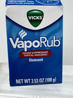 Vicks VapoRub Cough Suppressant Topical Analgesic 3.53oz 12/24 COMBINESHIP