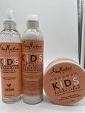(3) Coconut Hibiscus Kids Set Curling Butter 2in1 Shampoo Conditioner Detangler