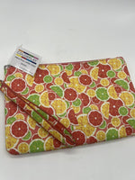 Travel Wallet wristlet Pouch  Orange Lemon Lime pink summer Fruit Bag Makeup