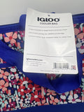 Igloo Cooler Insulated Bag Dual Compartment Pouch Zipper Blue Lunch 9 Can Tote