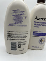 (2) Aveeno Stress Relief Moisturizing Lotion Calm Relax Lavender Big Pump 18oz