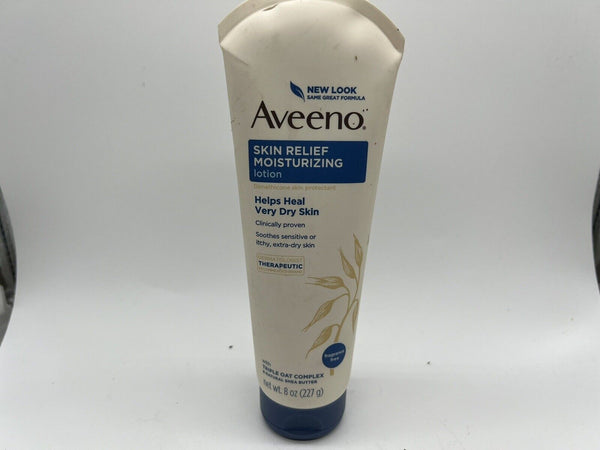 Aveeno SkinRelief Moisturizing Lotion With Triple Oat Complex 8 Oz Each New