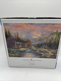 Sierra Paradise 1000 Pieces Thomas Kinkade 26"x19" Ceaco Puzzle Bonus Poster