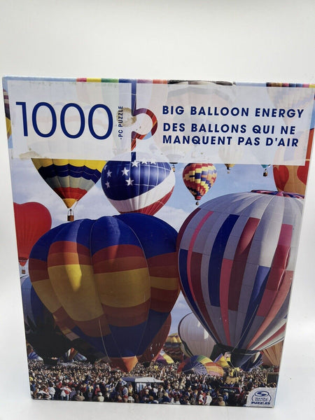 Spin Master Big Balloon Energy 1000PC Puzzle Colorful Hot Air Balloons Sky Fly