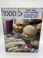 Spin Master Best BBQ This Summer 1000pc Puzzle Food Hamburger Dog American Flag