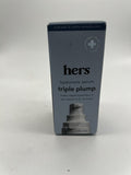 Hers Triple Plump Hyaluronic Serum Smooth Fine Lines Wrinkles  Anti-aging 1oz