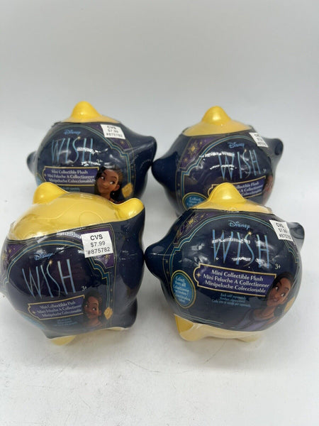 (4) Disney Wish Mini Collectible 3" Plush Toy Star Blind Mystery COMBINE SHIP!
