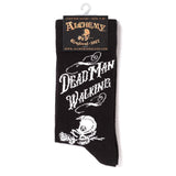 Alchemy Gothic SOX005 - Dead Man Walking  Crew Socks Black S/M or M/L
