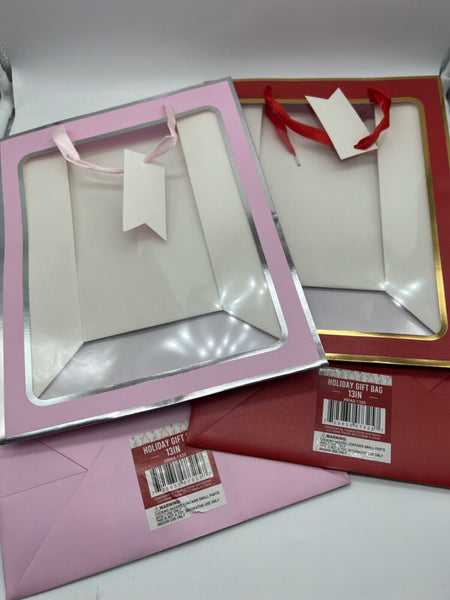 (1) 13” Gift Bag Christmas Wedding Baby  You Choose Buy More Save & Combine Ship