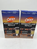 (2) Off! Mosquito Lamp Repellent Refill 2x Diffusers 2x Candles Each 6hr Patio