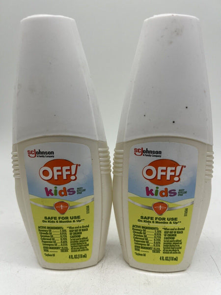 (2) Off! Insect Repelant Spray for Kids Camping Travel Mosquitoes Ticks  4oz