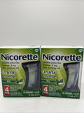 (2) Nicorette stop smoking aid mini Lozenge 81 Lozenges 4 mg Mint 3 Vials 10/24