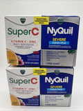 (2) Vicks NyQuil Severe & Super C Rest/Replenish Vitamin Convenience Pack 10/24