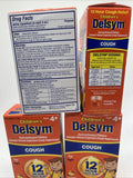 (4) Delsym Children's 12 Hr Cough Relief Liquid, Orange 3oz 1/27