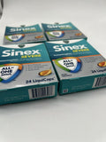 (4) Vicks Sinex SEVERE All-In-One Sinus  Pain Congestion LiquiCaps 24ct 7/25+