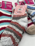 (5) Carnival Ladies Super Soft Slipper Socks Pink Grey Purple Yellow Warm Fuzzy