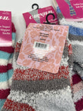 (5) Carnival Ladies Super Soft Slipper Socks Pink Grey Purple Yellow Warm Fuzzy