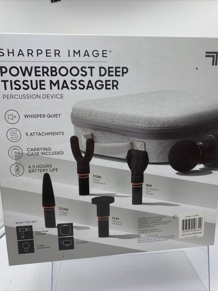 Deep Tissue Percussion Massage Massager Powerboost 5 Attachment Set Gift Holiday