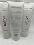 (3) Native Body Lotion Lavender + Rose Paraben& Silicone-Free 12oz COMBINE SHIP!