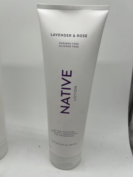 Native Body Lotion Lavender + Rose Paraben& Silicone-Free 12oz COMBINE SHIP!