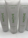 (4) Native Body Lotion Cucumber + Mint  Paraben& Silicone-Free 12oz COMBINESHIP