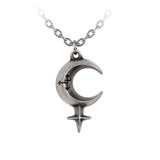Alchemy Gothic P946 - Lilith Pendant Sigil And Crescent Moon Necklace