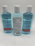 (3) Neutrogena Clear Pore Oil Eliminating Astringent Cleanser Non Drying  8Oz