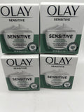 (4) Olay Sensitive Soothing Moisturizer Oatmeal FragranceFree Wrinkle 1.7o 3/25+