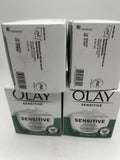 (4) Olay Sensitive Soothing Moisturizer Oatmeal FragranceFree Wrinkle 1.7o 3/25+