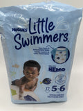 (12) ASSORTED SIZE 3/4/5/6 HUGGIES Little Swimmers Disney 16-35lb 204ttl Diapers