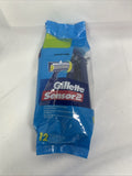 (2) Gillette Sensor2 Disposable 2 Blade Razors cartridge Lubrastrip  Pivot 12pk