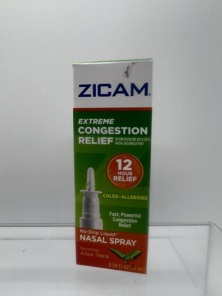 Zicam EXTREME CONGESTION RELIEF .5oz No Drip liquid NASAL SPRAY 3/27