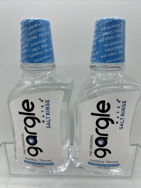 (2) Gargle Water Sore Throat Treatment Mouthwash 3 Pack 12 fl oz Each 10/26