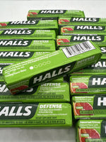 (17) HALLS Defense Assorted Citrus Vitamin C Drops Pocket Packs 9 Drops 153total