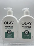 (4) Olay Sensitive Gentle Creme Facial Cleanser Oat Extract Fragrance Free 16oz